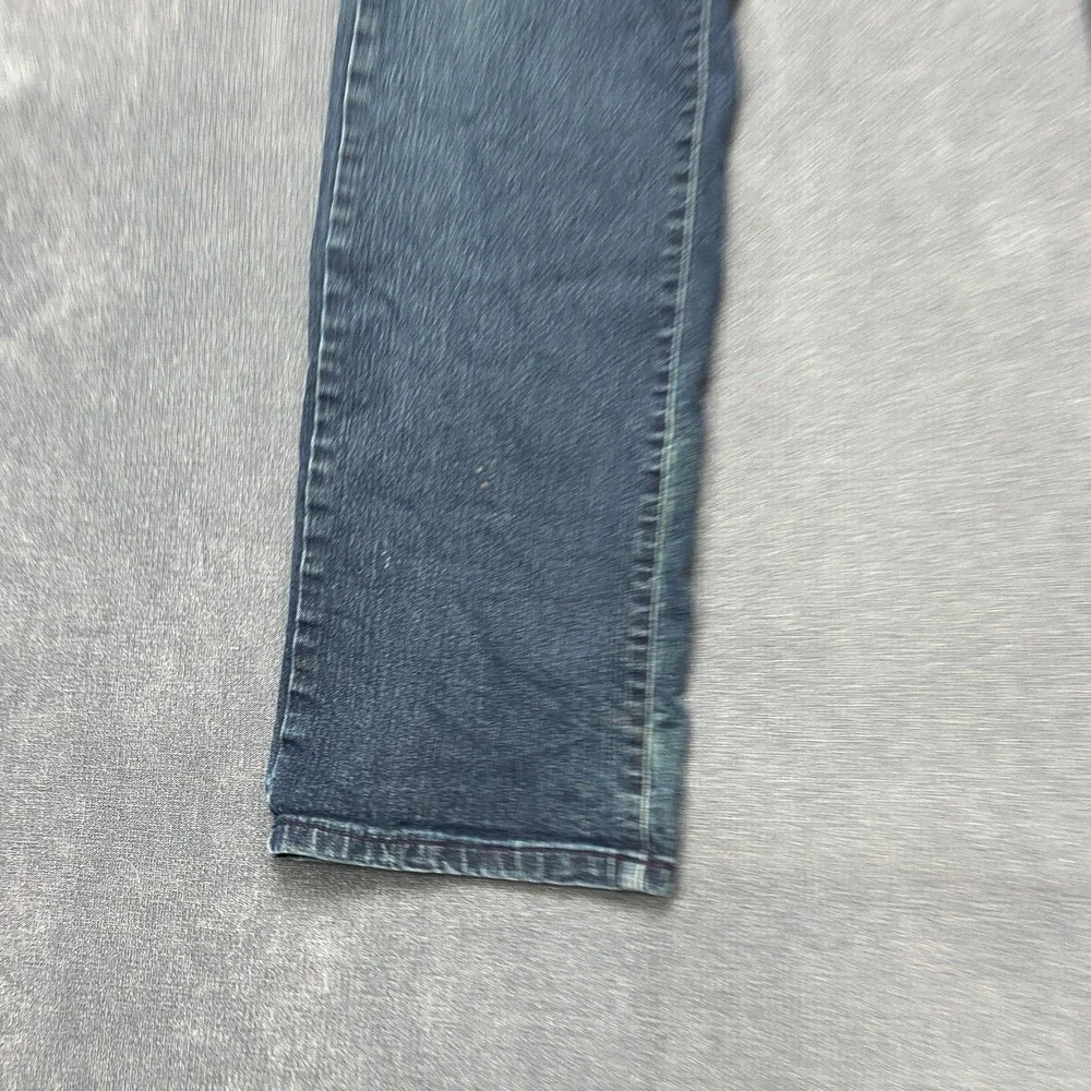 Kenneth Cole Straight Jeans Men 32x30 Blue Denim Distressed Mid Rise Medium Wash